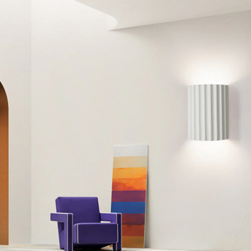 Modern Half-Circle Resin Wall Sconce For Living Room - Image 16