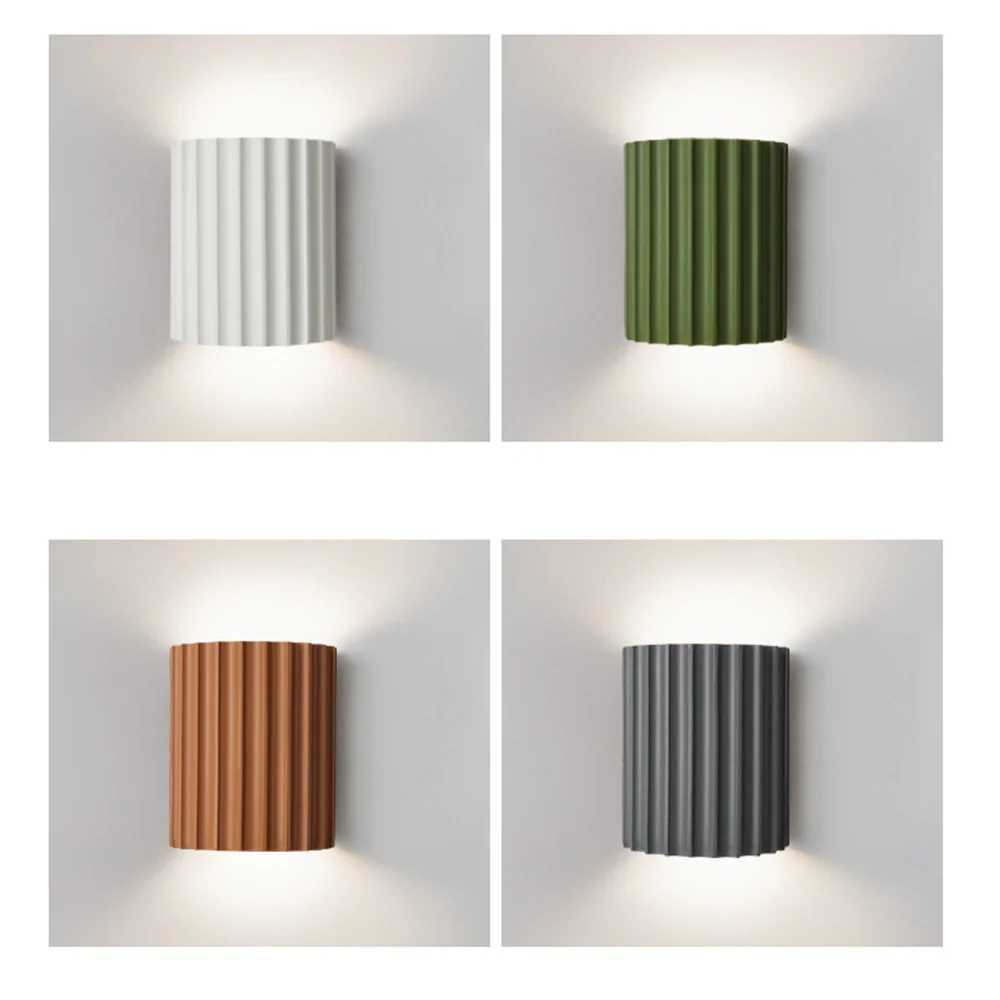 Modern Half-Circle Resin Wall Sconce For Living Room - Image 20