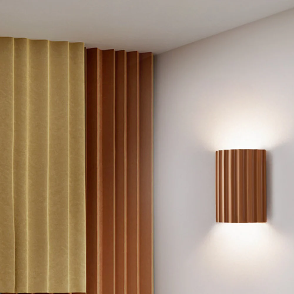 Modern Half-Circle Resin Wall Sconce For Living Room - Image 7