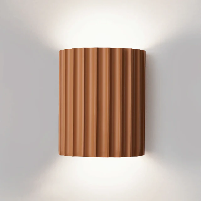 Modern Half-Circle Resin Wall Sconce For Living Room - Image 9