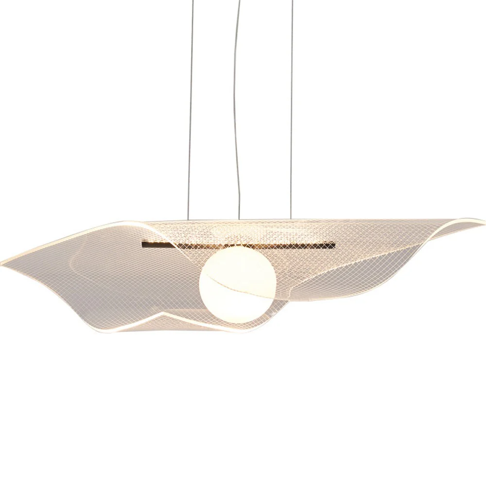 Modern Hat Shape Transparent Acrylic Pendant Light - Image 12