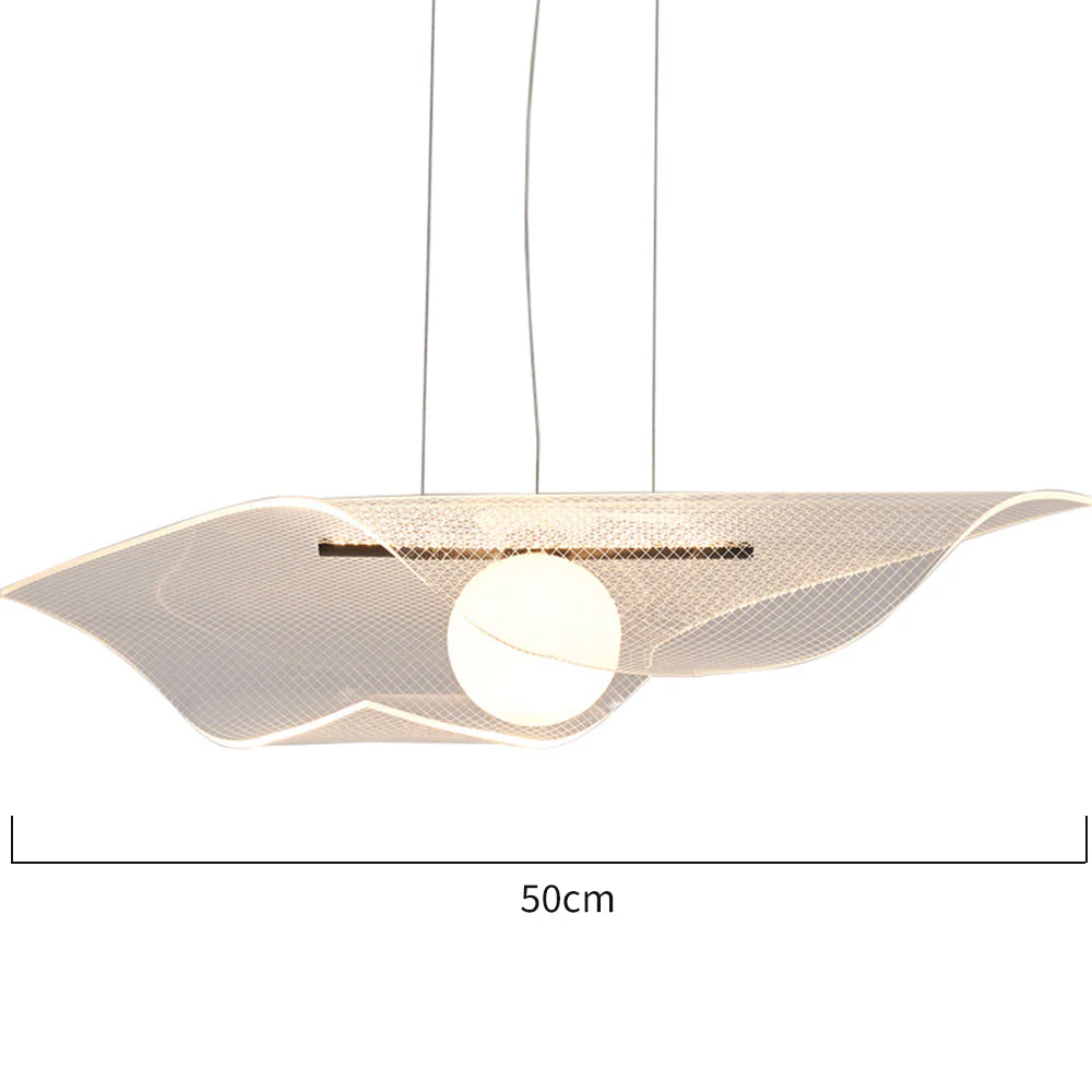 Modern Hat Shape Transparent Acrylic Pendant Light - Image 4