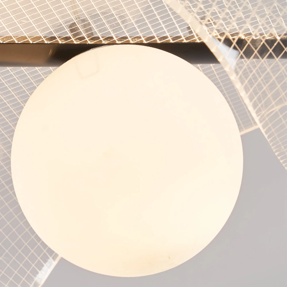 Modern Hat Shape Transparent Acrylic Pendant Light - Image 9