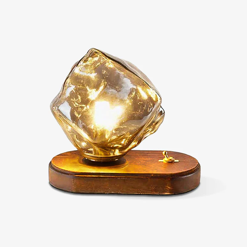 Modern Ice Stone Glass Bedroom Table Lamp - Image 14
