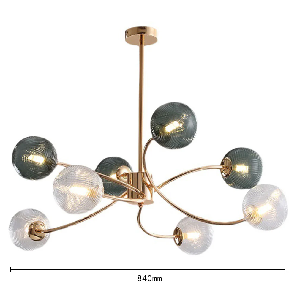 Modern Iron Glass Gold LED Pendant Farmhouse Ceiling Light - Image 3