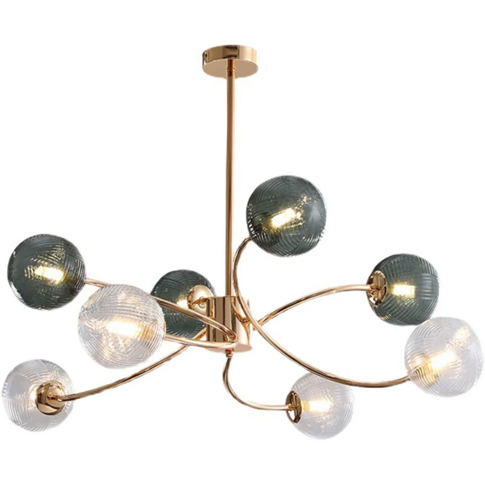 Modern Iron Glass Gold LED Pendant Farmhouse Ceiling Light - Image 6