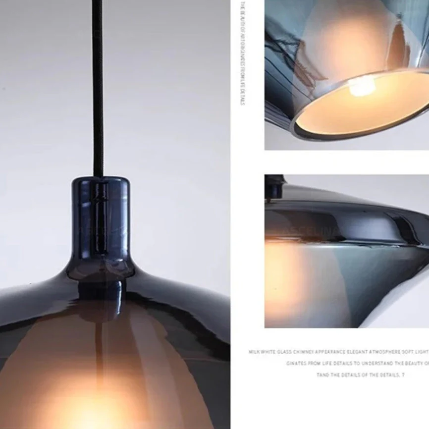 Modern Multicolored Glass Pendant Lamp for Dining - Image 17