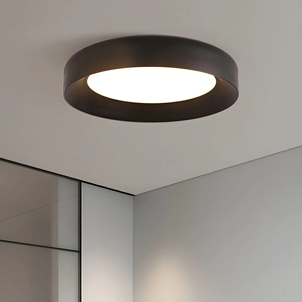 Modern LED Metal Ceiling Lamp Flush Mount Black Ceiling Light - Image 20