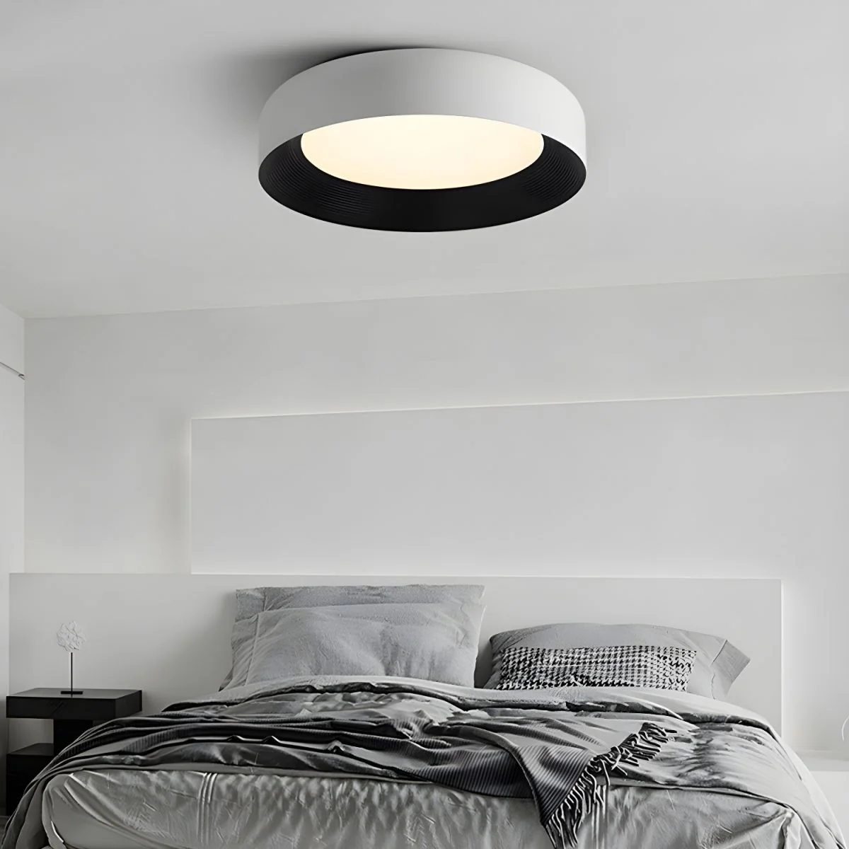 Modern LED Metal Ceiling Lamp Flush Mount Black Ceiling Light - Image 4