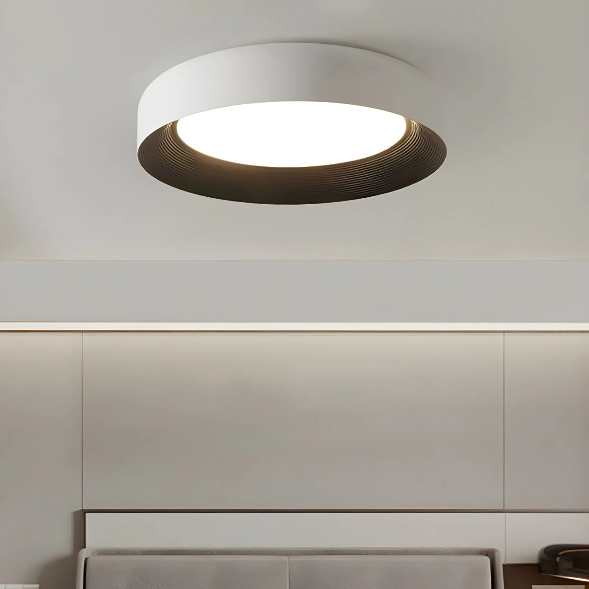 Modern LED Metal Ceiling Lamp Flush Mount Black Ceiling Light - Image 8