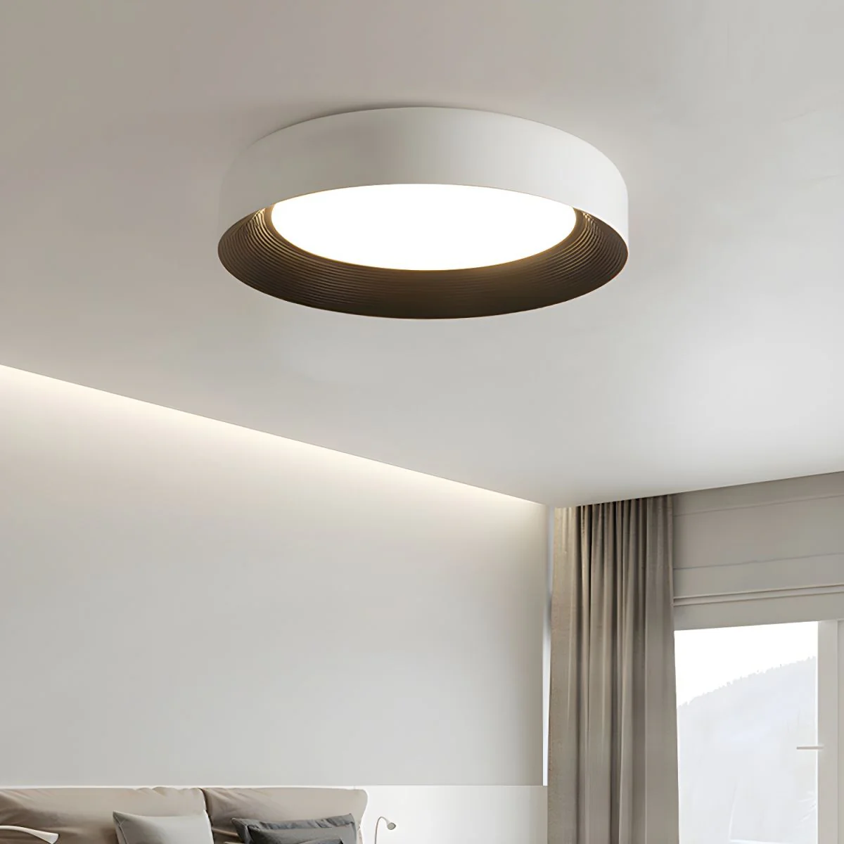 Modern LED Metal Ceiling Lamp Flush Mount Black Ceiling Light - Image 9