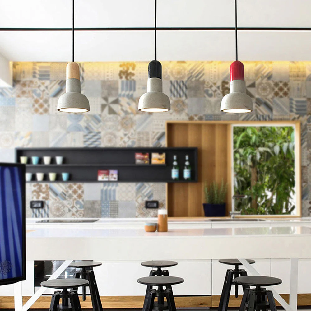 Modern Loft Concrete Stained Pendant Light - Image 3