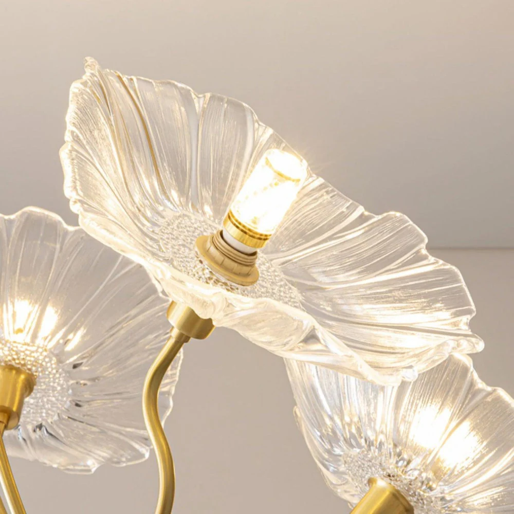 Modern Lotus Leaf Glass Living Room Chandelier - Image 15