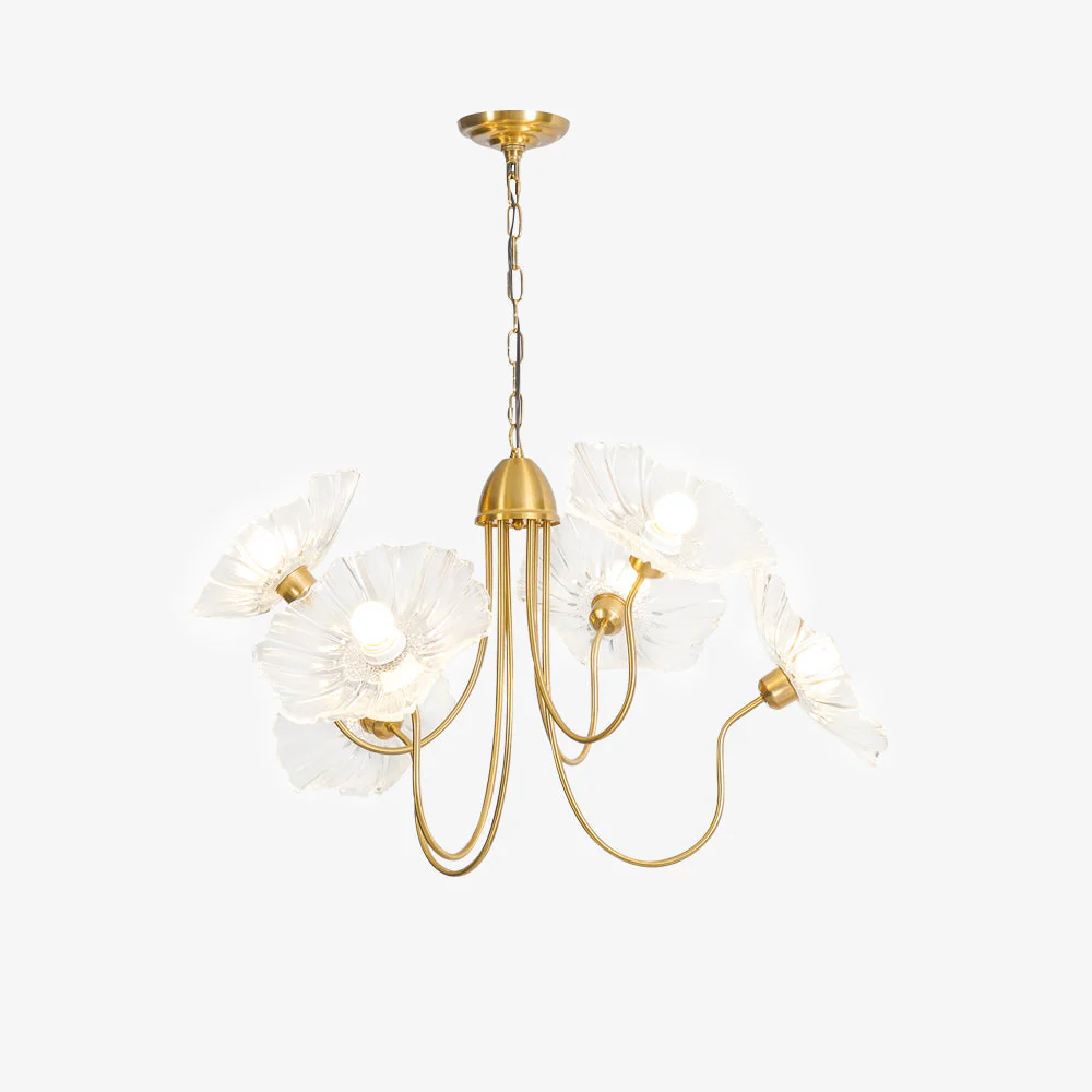 Modern Lotus Leaf Glass Living Room Chandelier - Image 17