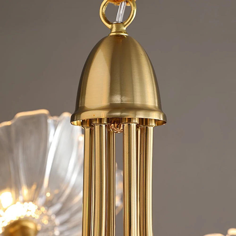 Modern Lotus Leaf Glass Living Room Chandelier - Image 20