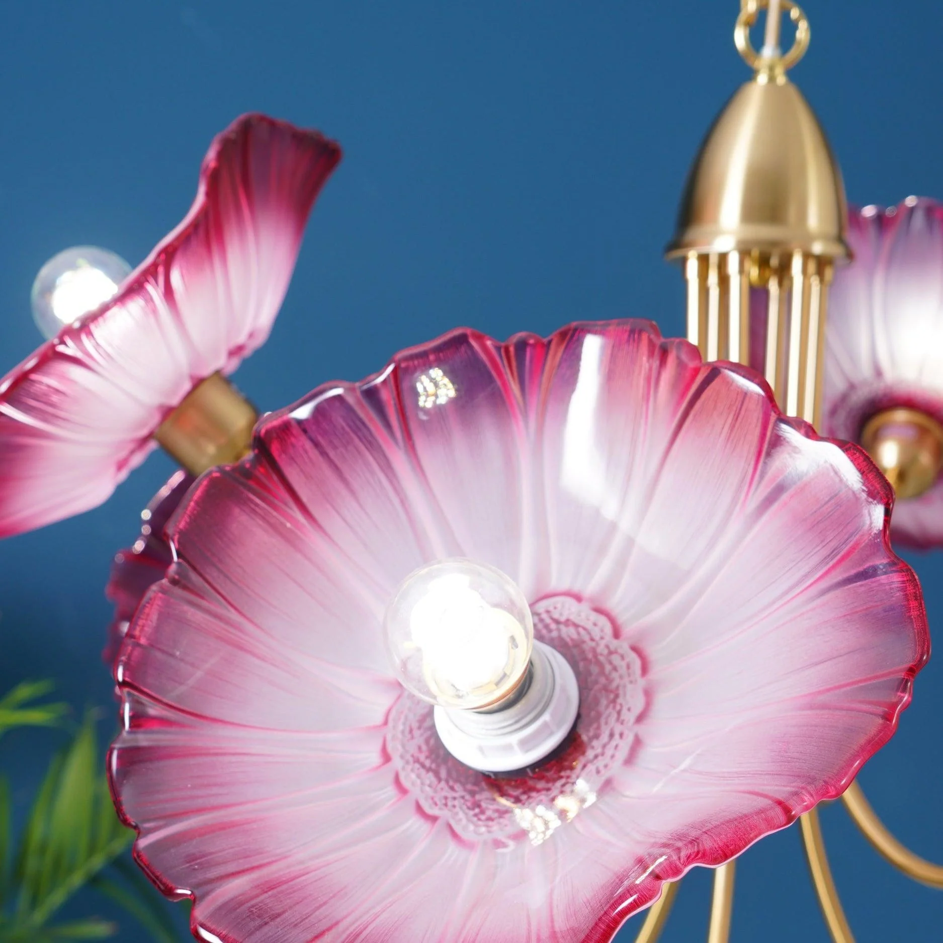 Modern Lotus Leaf Glass Living Room Chandelier - Image 28