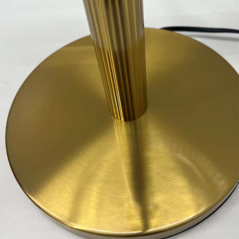 Contemporary Gold Glass Bedroom Table Lamp - Image 8