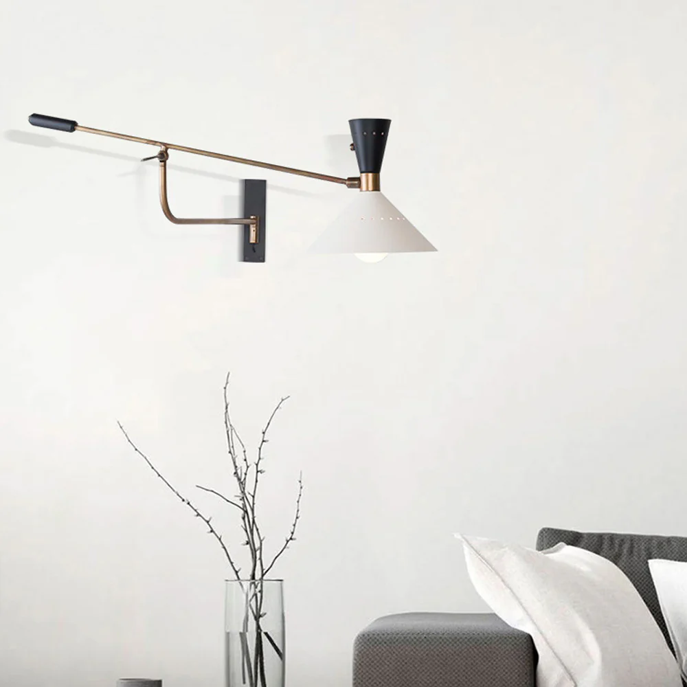 Modern Metal Cone Shade Wall Lamp - Image 4