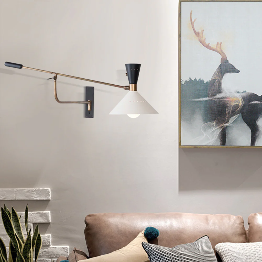 Modern Metal Cone Shade Wall Lamp - Image 5