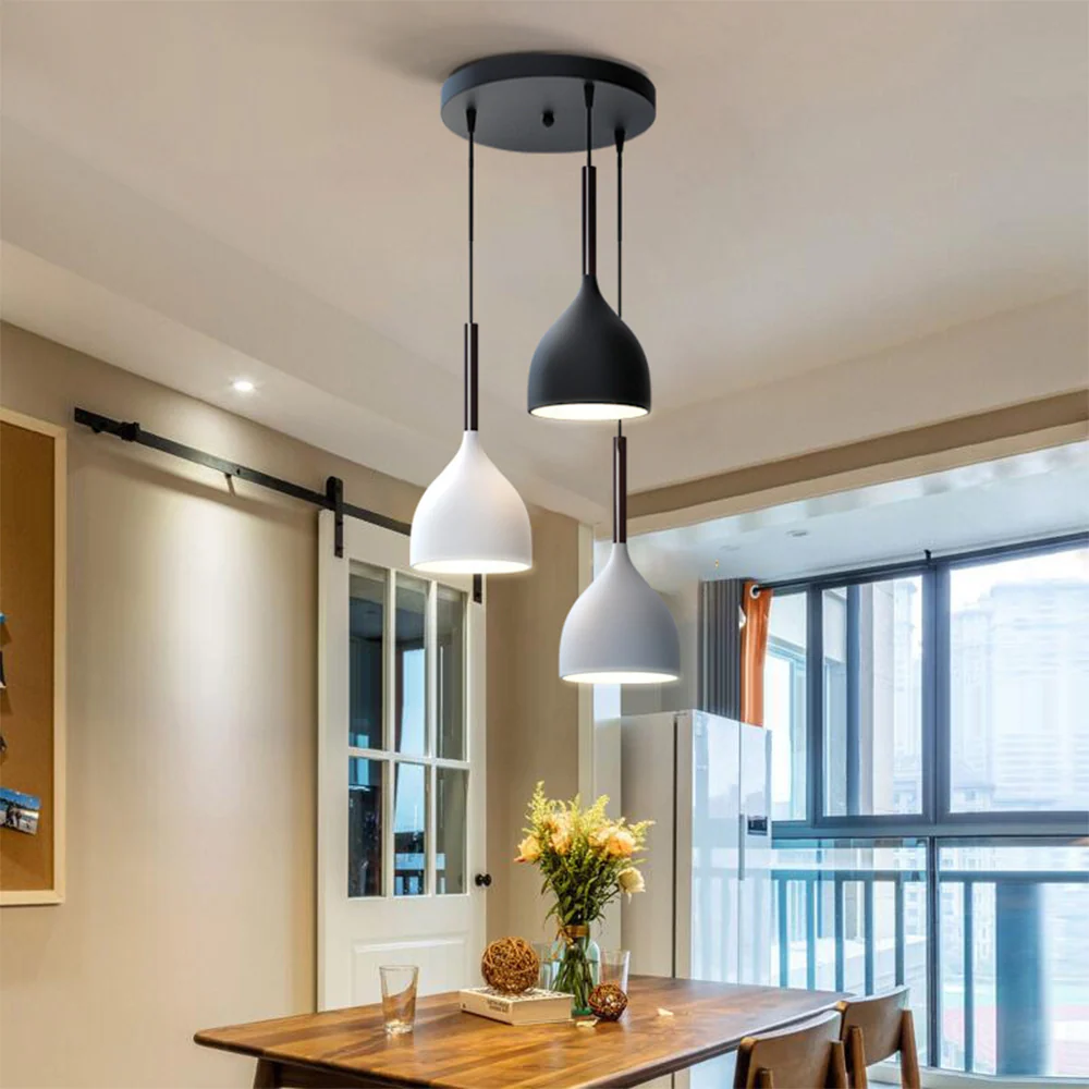 Modern Metal Triple Pendant Lights - Image 10