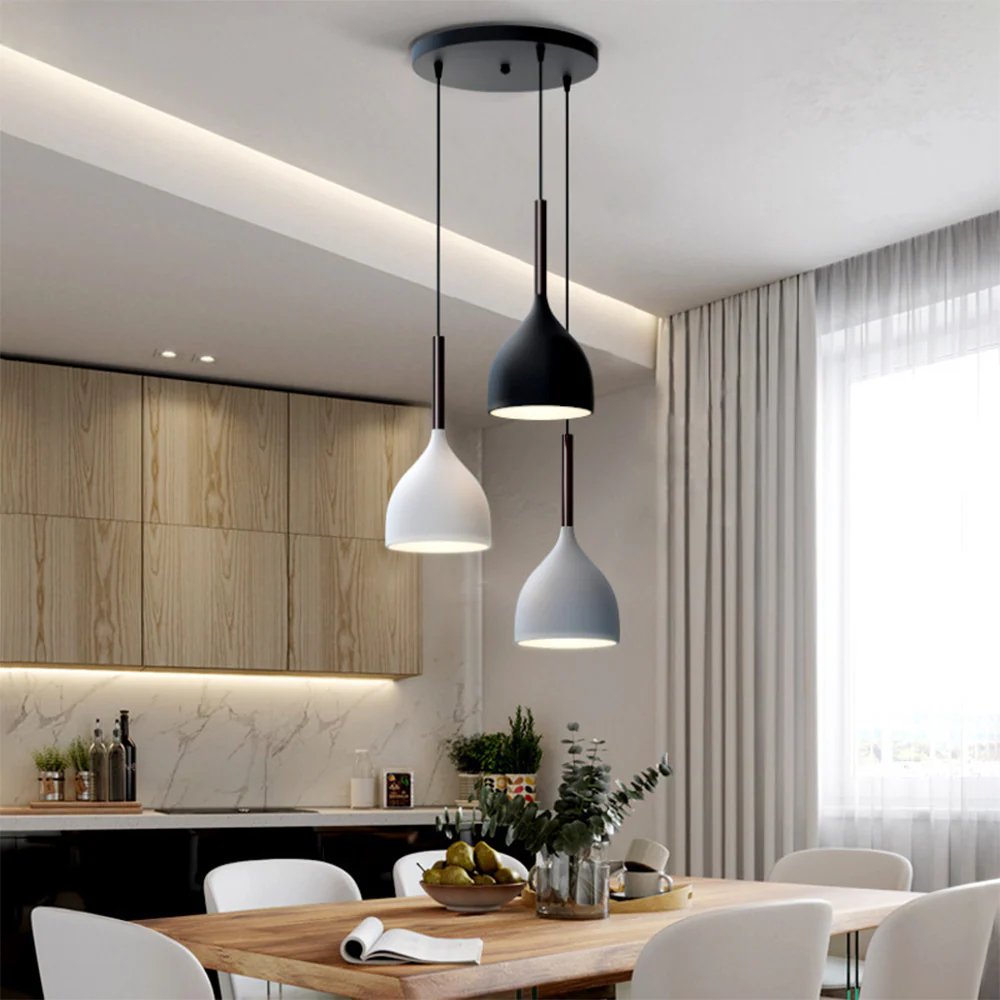 Modern Metal Triple Pendant Lights - Image 4
