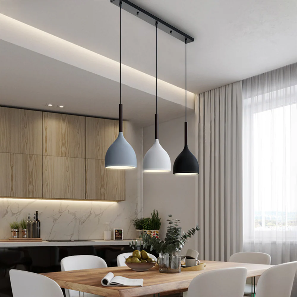 Modern Metal Triple Pendant Lights - Image 6