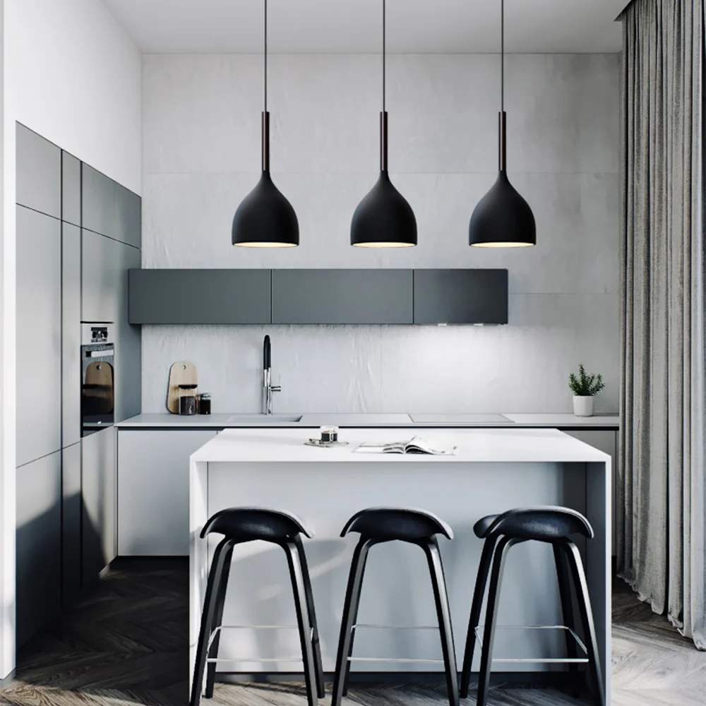 Modern Metal Triple Pendant Lights - Image 9