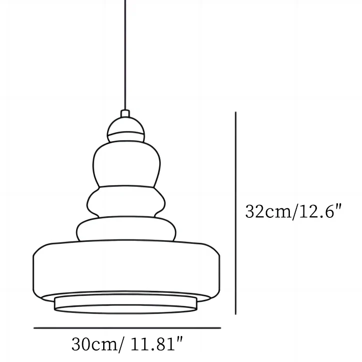 Modern Milk Glass Gourd Pendant Light - Image 10