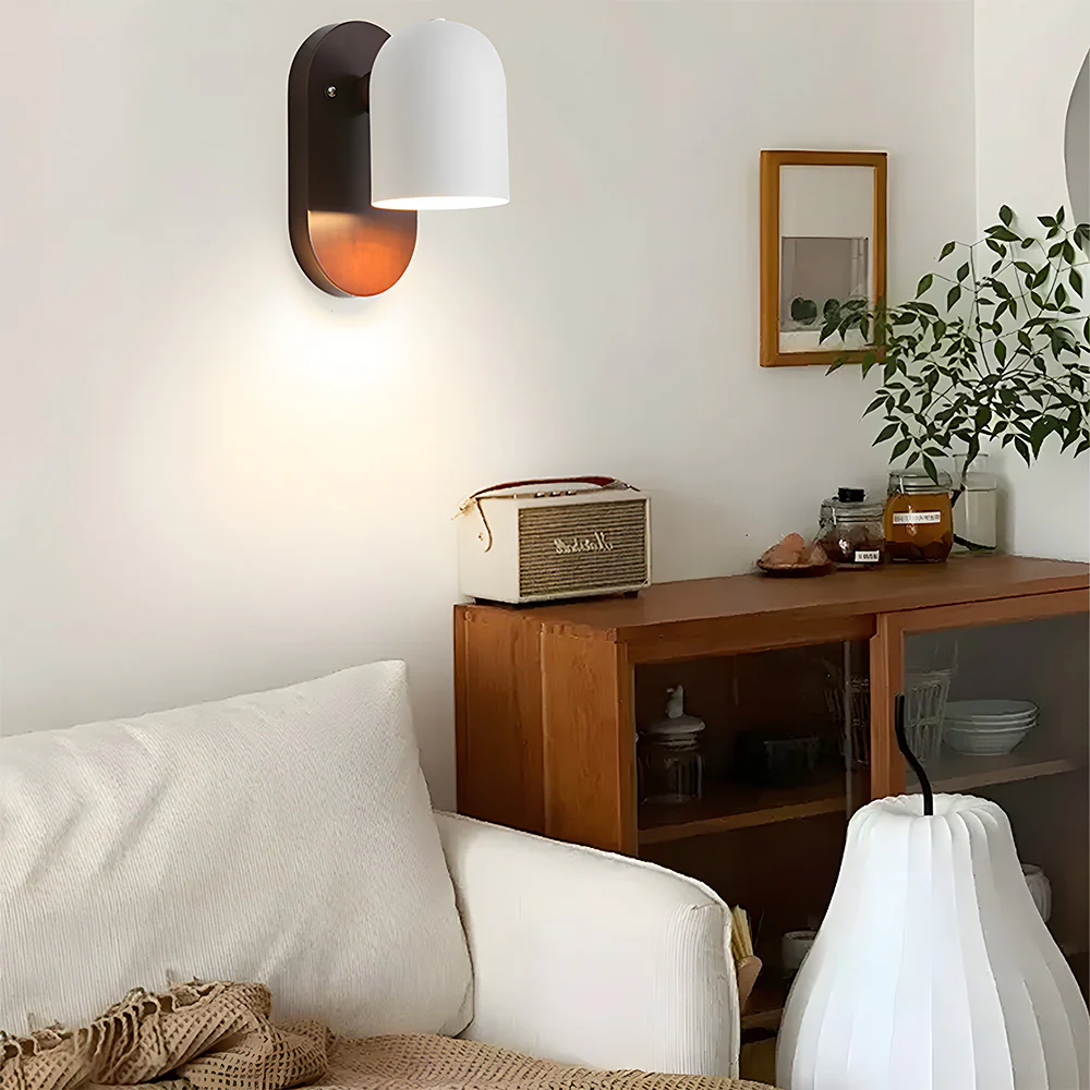 Modern Minimalist Solid Wood Personality Wall Light - Image 3