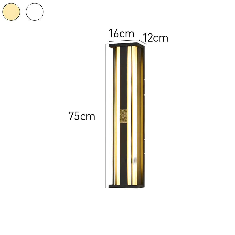 Modern Multifunctional Outdoor Black Waterproof LED Wall Light - Image 12
