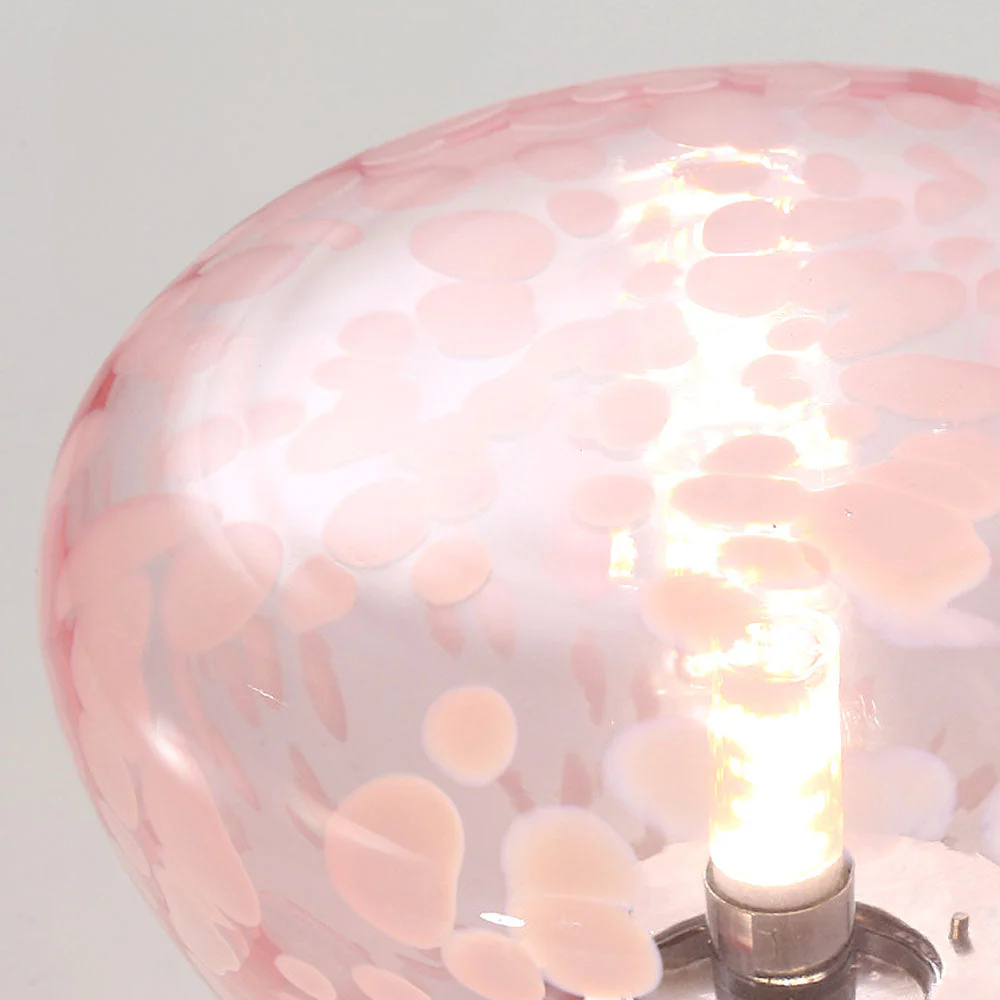 Modern Pink Glass Hallway Ceiling Light - Image 4