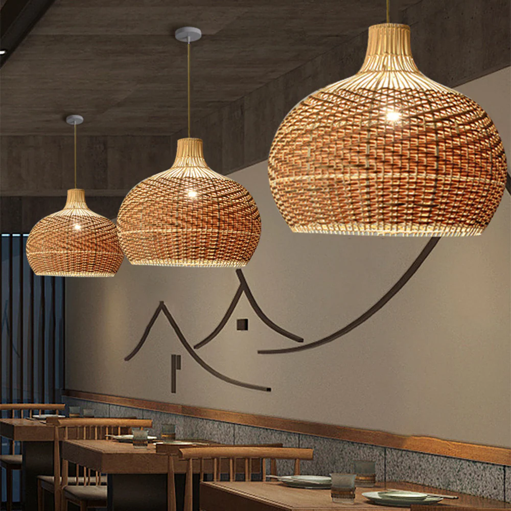 Modern Rattan Handwoven Pendant Light - Image 6