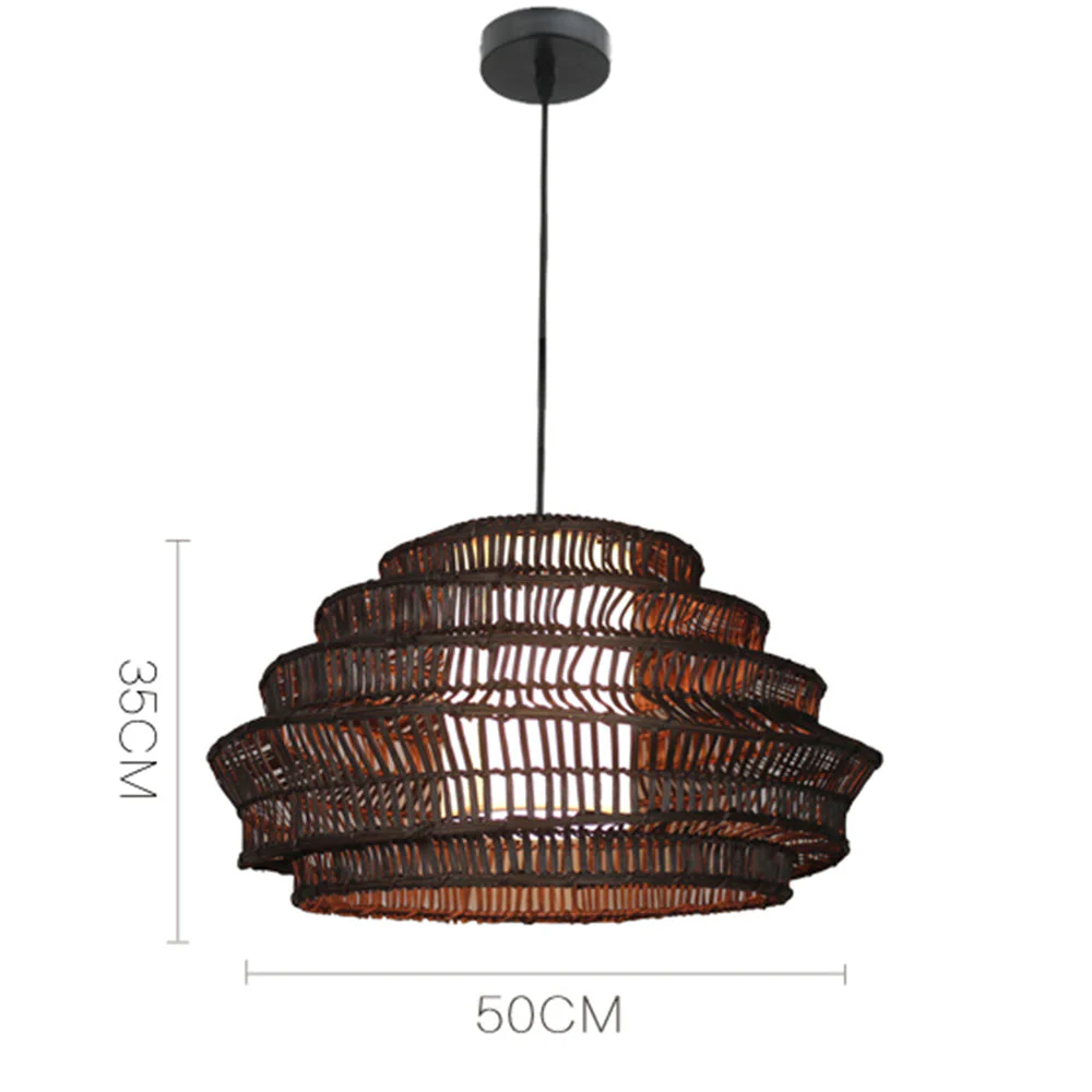 Modern Rattan Cage Pendant Light - Image 5