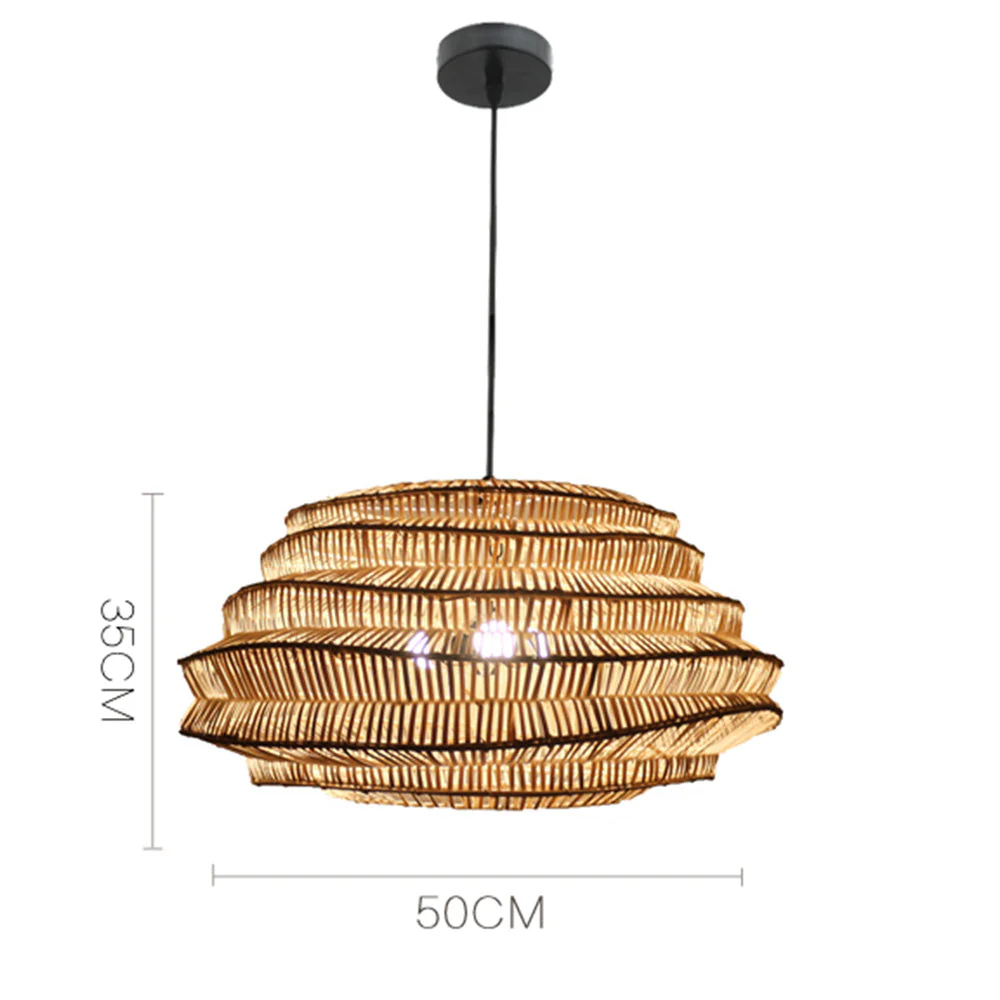 Modern Rattan Cage Pendant Light - Image 6