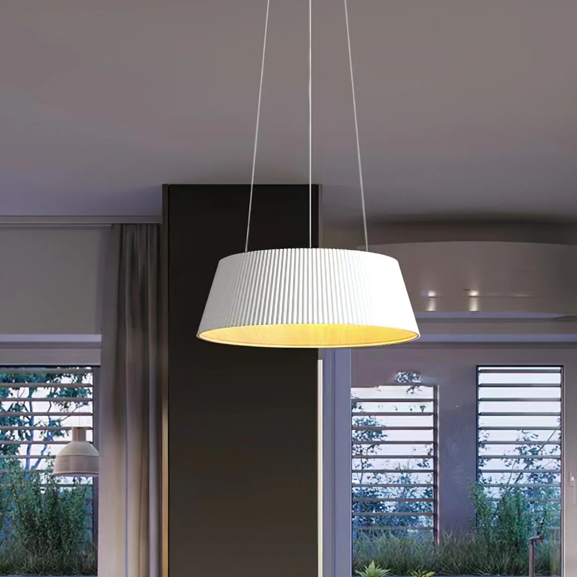 Modern Ribbed LED Pendant Light For Kitchen Island - Image 5