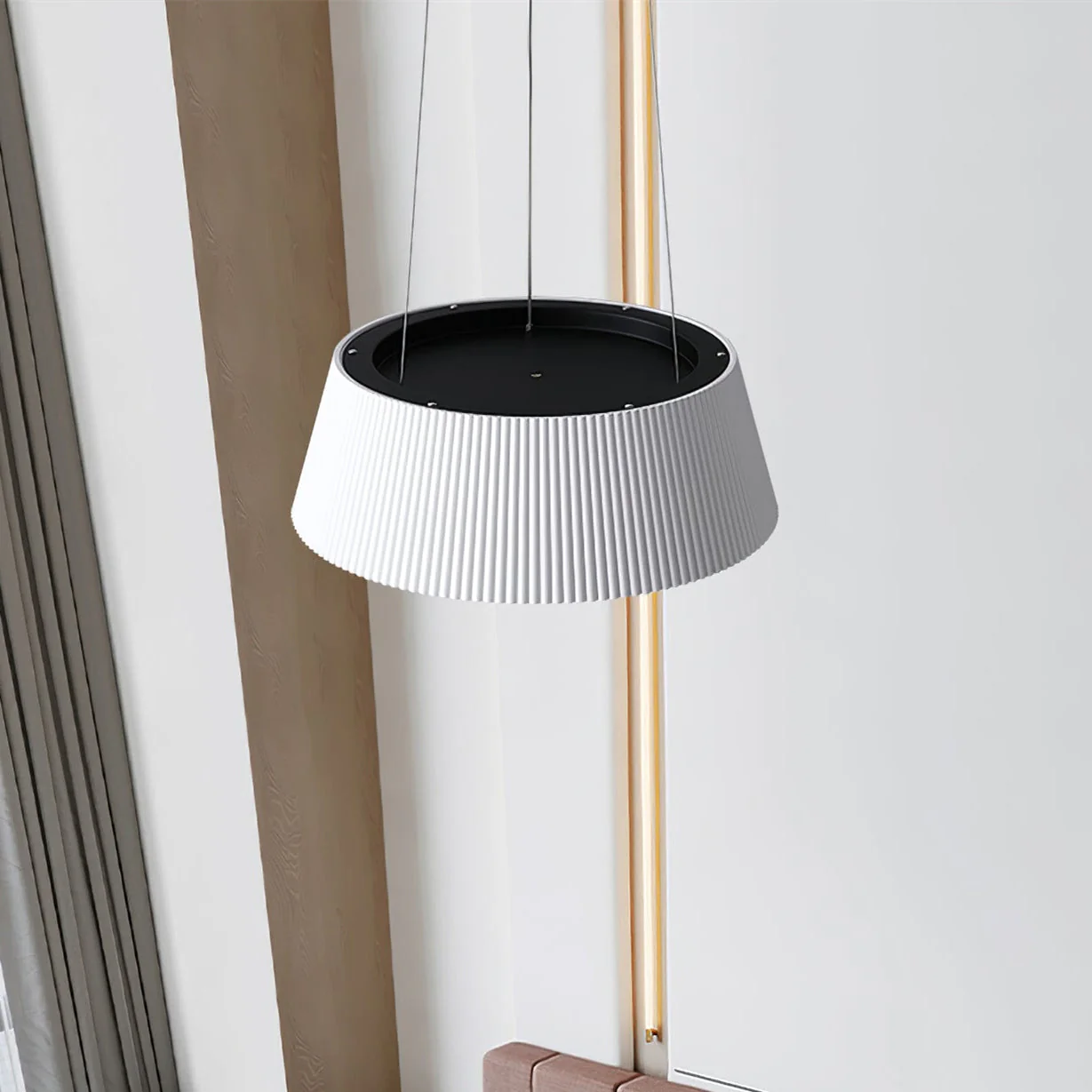 Modern Ribbed LED Pendant Light For Kitchen Island - Image 6