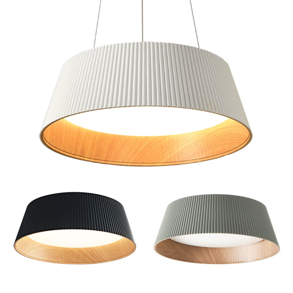 Modern Ribbed LED Pendant Light For Kitchen Island - Image 8