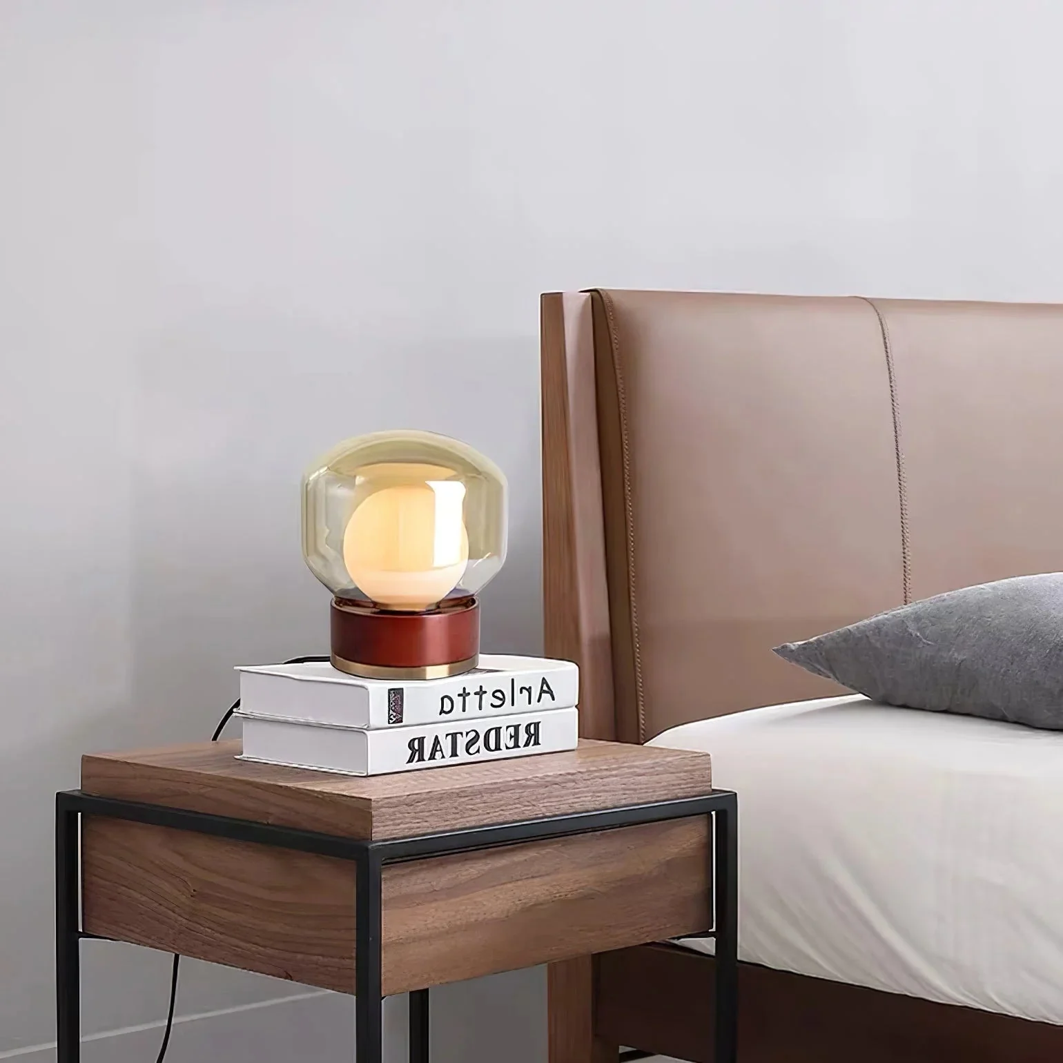 Modern Rigel Round Glass Table Light - Image 10