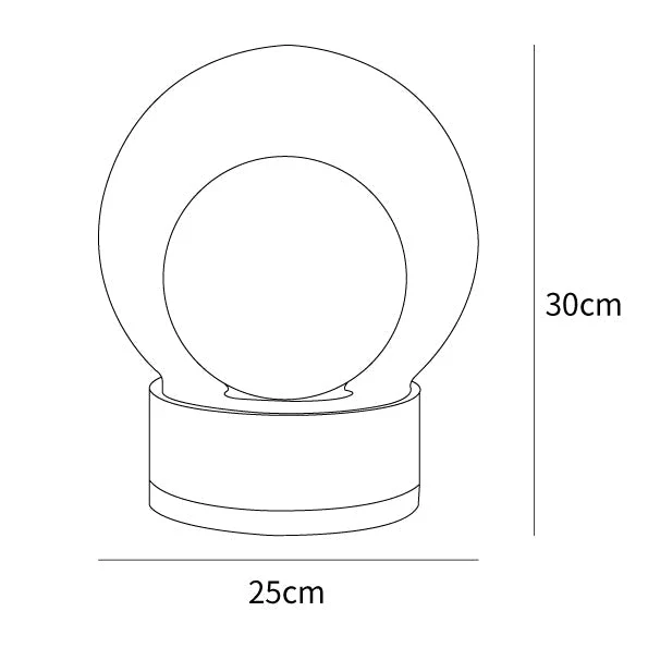 Modern Rigel Round Glass Table Light - Image 14