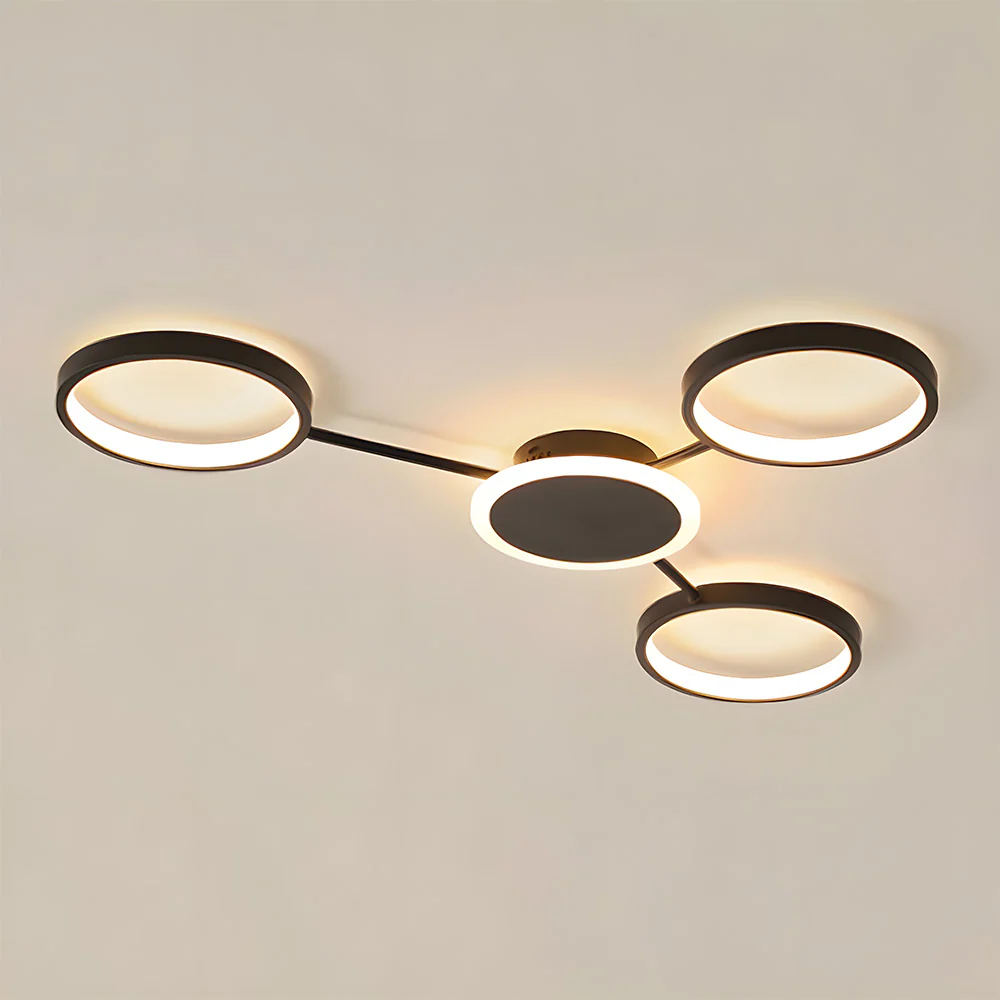 Modern Ring Metal Multi-Head LED Ceiling Light - Image 5