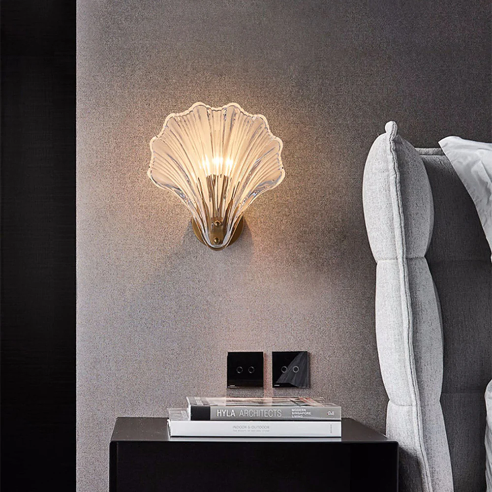 Modern Sea Shell Glass Wall Lamp - Image 11
