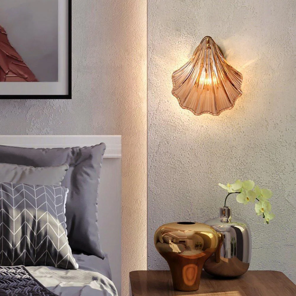 Modern Sea Shell Glass Wall Lamp - Image 3