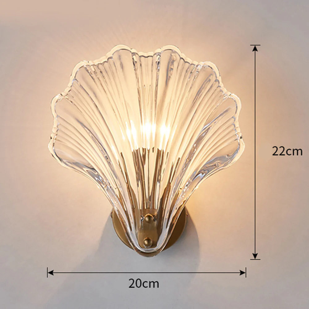 Modern Sea Shell Glass Wall Lamp - Image 7