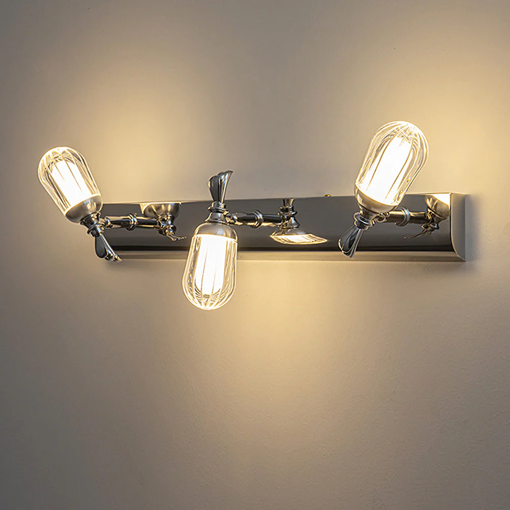 Modern Silver Brushed Vanity Light - Image 3