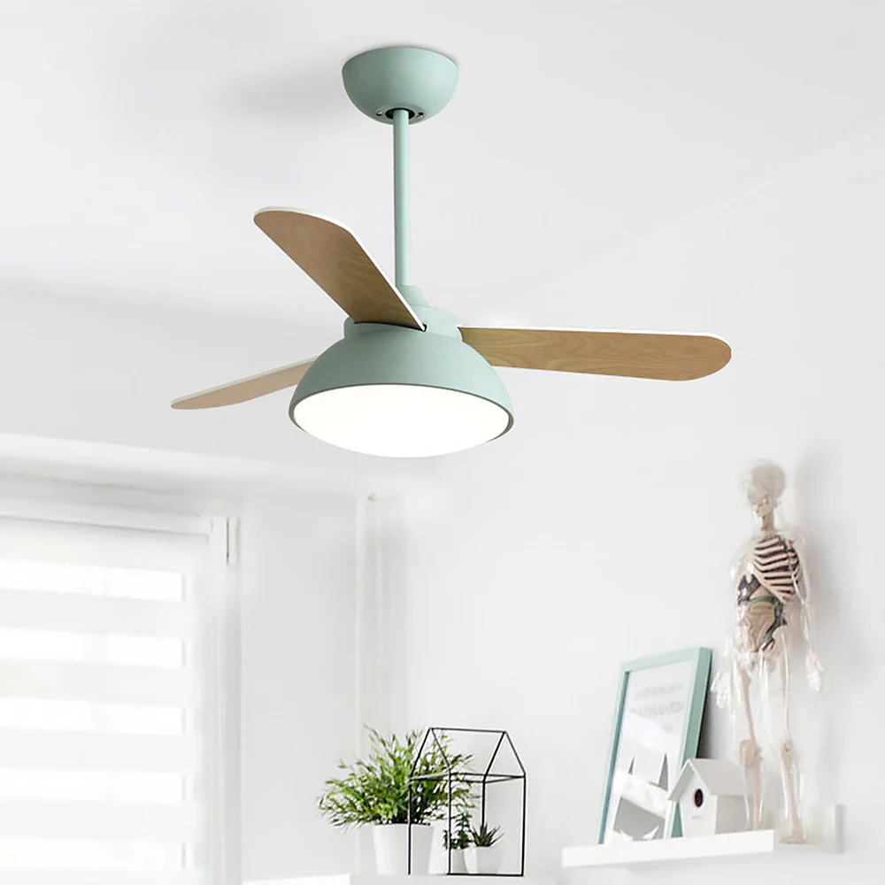 Modern Simple Flush Ceiling Fan With LED Lighting - Image 10