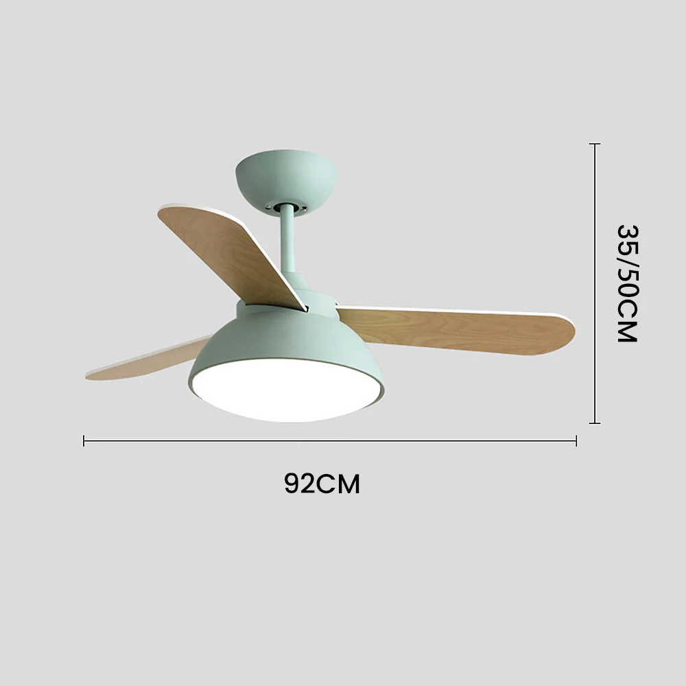Modern Simple Flush Ceiling Fan With LED Lighting - Image 11