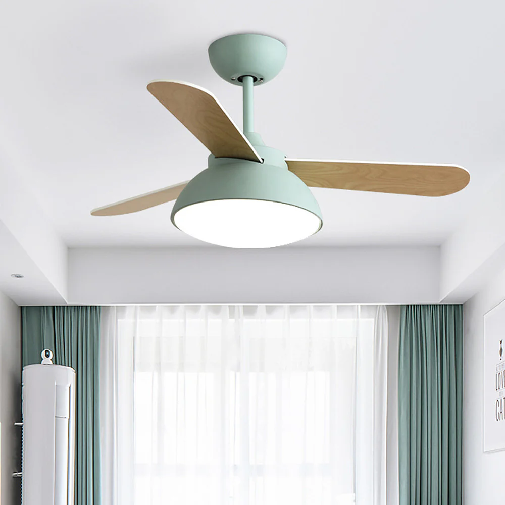 Modern Simple Flush Ceiling Fan With LED Lighting - Image 12