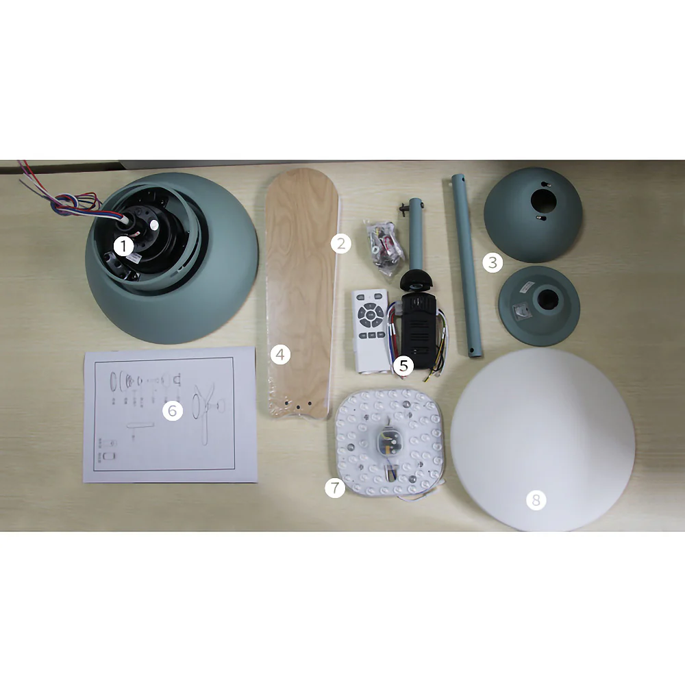 Modern Simple Flush Ceiling Fan With LED Lighting - Image 22
