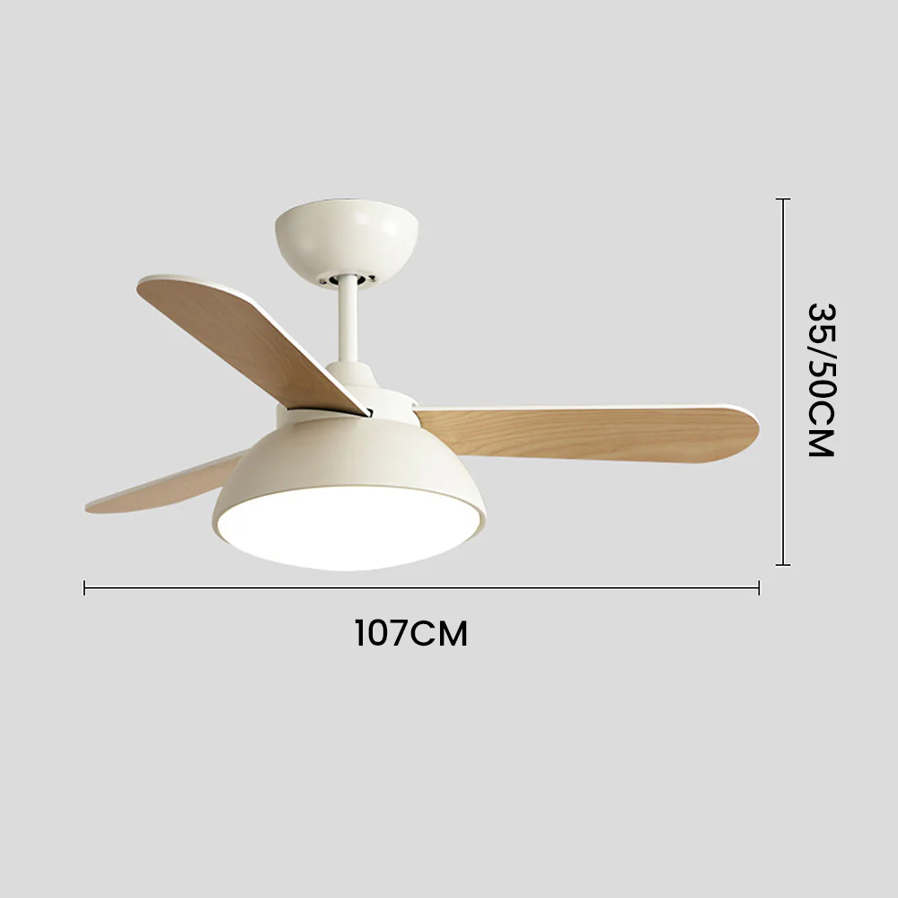Modern Simple Flush Ceiling Fan With LED Lighting - Image 4