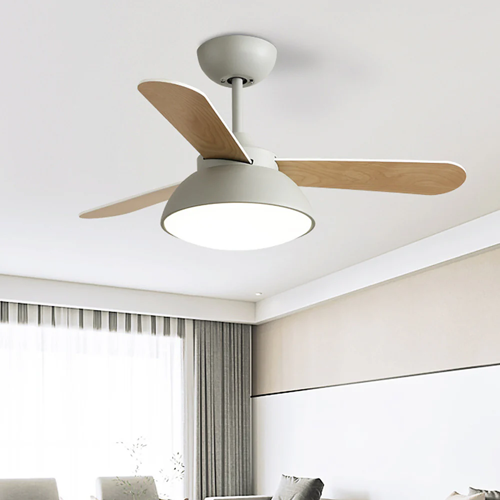 Modern Simple Flush Ceiling Fan With LED Lighting - Image 7